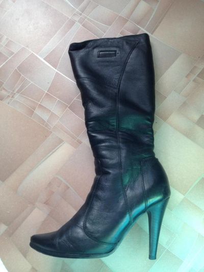 Лот: 5163949. Фото: 1. Сапоги Elegante р. 38 натур. кожа... Сапоги
