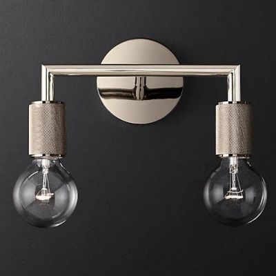 Лот: 21373034. Фото: 1. Бра Rh Utilitaire Double Sconce... Люстры, потолочные и подвесные светильники