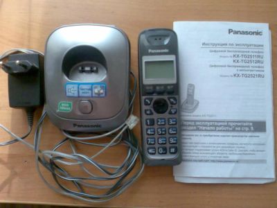 Лот: 3875003. Фото: 1. Телефон Panasonic KX-TGA250RU. DECT и радиотелефоны