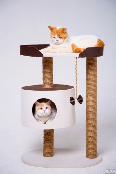 Лот: 13427286. Фото: 1. Домик когтеточка для кошек №1. Домики, переноски, клетки, когтеточки