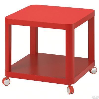 Лот: 17228875. Фото: 1. Стол на колесиках, красный. Журнальные столики