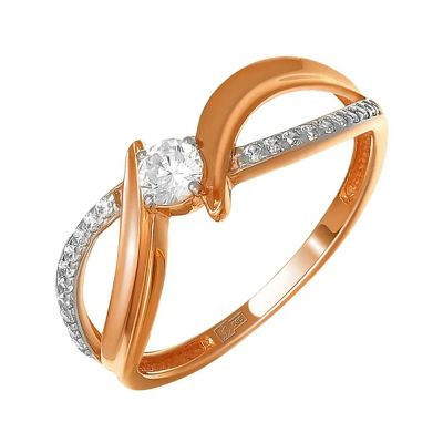 Лот: 23882692. Фото: 1. Кольцо TALANT из золота с фианитами. Кольца, перстни