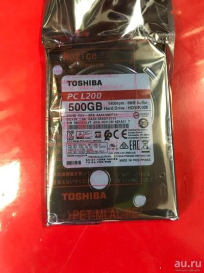 Лот: 13472535. Фото: 1. HDD 500Gb Toshiba HDWD105UZSVA... Жёсткие диски