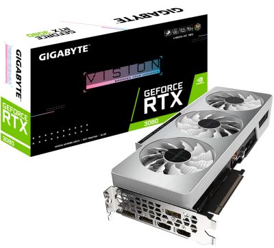 Лот: 16661597. Фото: 1. Видеокарта RTX3080 Gigabyte Vision... Видеокарты