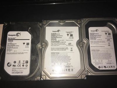 Лот: 10874965. Фото: 1. Три HDD диска Seagate 1000GB... Жёсткие диски (HDD)