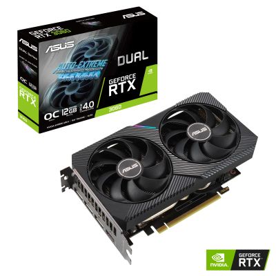 Лот: 18885069. Фото: 1. Видеокарта ASUS RTX 3060 DUAL... Видеокарты