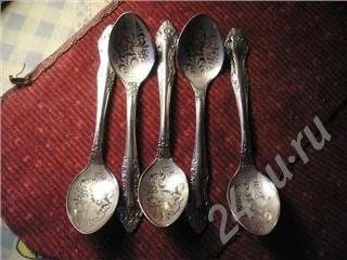 Лот: 208383. Фото: 1. 5 ложек. Столовые приборы, ножи