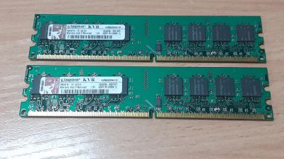 Лот: 19030997. Фото: 1. ОЗУ память DDR2 2gb (2x 1gb) Kingston... Оперативная память