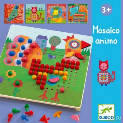 Лот: 9176485. Фото: 1. Мозаика Животные, Djeco. Развивающие