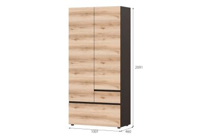 Лот: 25889768. Фото: 1. Шкаф Берген Цвет Дуб Делано/Дуб... Шкафы, шкафы-купе