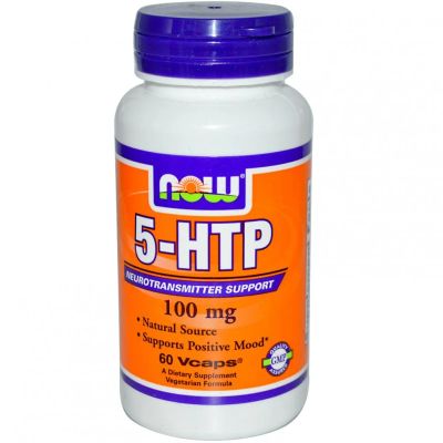 Лот: 18819697. Фото: 1. NOW 5-HTP 100 мг. 120 вег.капс... Спортивное питание, витамины