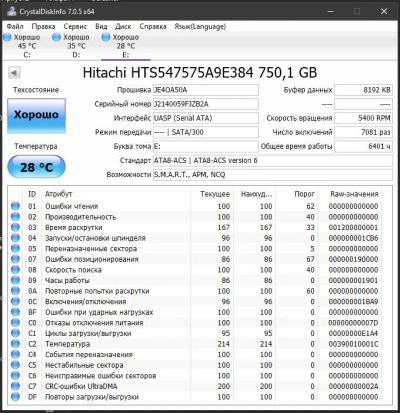Лот: 13983445. Фото: 1. Жесткий диск Hitachi 5K750 750Гб... Жёсткие диски (HDD)