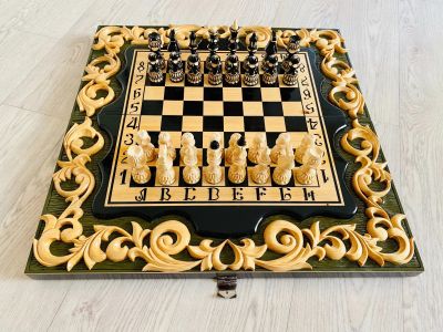 Лот: 24871448. Фото: 1. Шахматы, нарды, шашки ручной работы... Шахматы, шашки, нарды