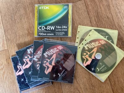 Лот: 18018498. Фото: 1. Диски DVD+R 9 шт и CD-RW 1 шт... CD, DVD, BluRay