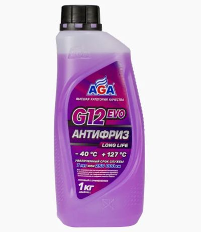 Лот: 25804859. Фото: 1. Антифриз AGA фиолетовый G12evo... Масла, жидкости