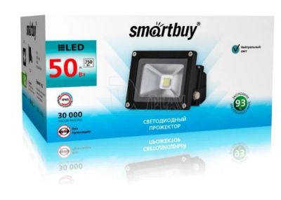 Лот: 8094512. Фото: 1. Прожектор Smartbuy FL 50W 6500К... Другое освещение