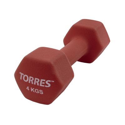 Лот: 22365280. Фото: 1. Гантель Torres 4 кг PL55014. Гантели