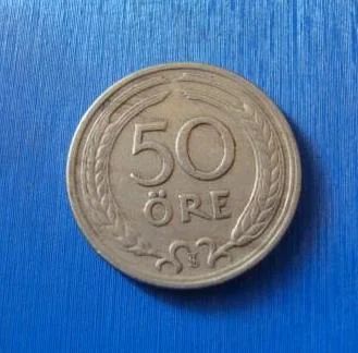 Лот: 4266640. Фото: 1. Швеция 50 эре 1946 г. Европа
