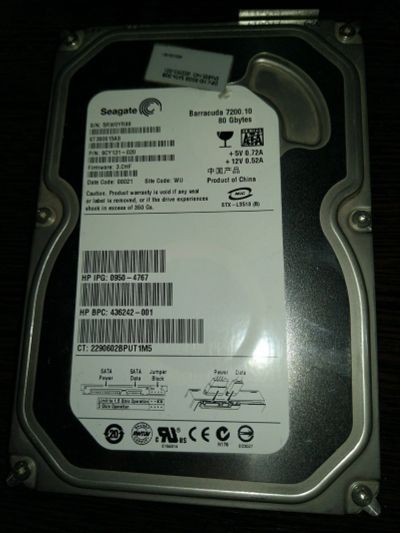 Лот: 12874061. Фото: 1. HDD 80Gb SATA-II Seagate Barracuda... Жёсткие диски (HDD)