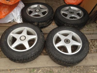 Лот: 4009391. Фото: 1. Литье + Зимняя резина Bridgestone... Шины на дисках