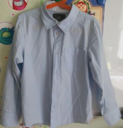 Лот: 5475658. Фото: 1. Рубашка H&M, хлопок, р. 140. Рубашки, блузки, водолазки