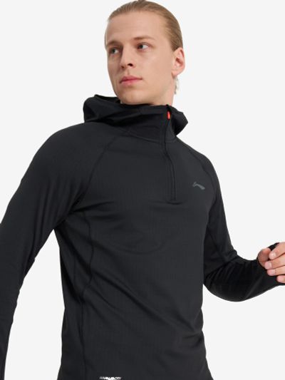 Лот: 22444652. Фото: 1. Лонгслив мужской Li-Ning, Черный. Другое (спортивная одежда)