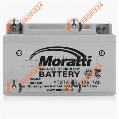 Лот: 14326625. Фото: 1. Аккумулятор MORATTI MPRO12X7A... Аккумуляторы