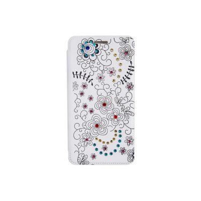 Лот: 19915544. Фото: 1. Футляр-книжка Fashion Case Цветы... Чехлы, бамперы
