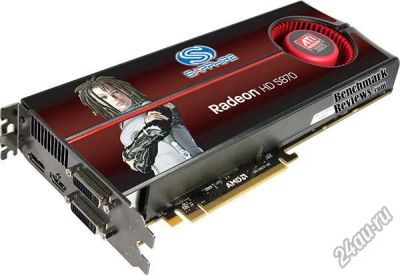 Лот: 4679113. Фото: 1. Sapphire Radeon 5870 + Gigabyte... Видеокарты