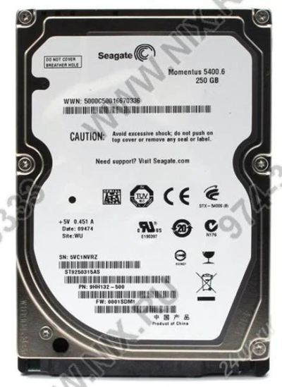 Лот: 1030060. Фото: 1. HDD 250 Gb SATA-II Seagate (ST9250315AS... Жёсткие диски (HDD)