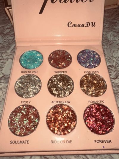 Лот: 24890198. Фото: 1. Glitter pallet, пользовалась 1... Макияж