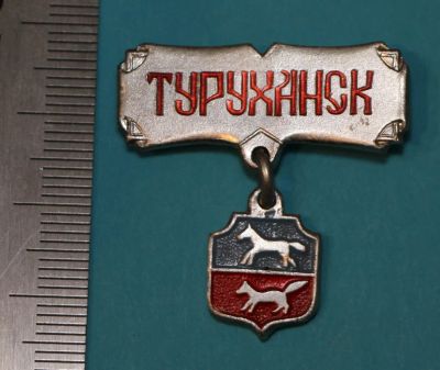 Лот: 11360448. Фото: 1. Редкий значок на подвеске: герб... Сувенирные