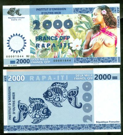 Лот: 19046209. Фото: 1. Французская Полинезия 2000 франков... Частные выпуски, копии банкнот