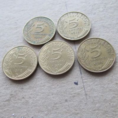 Лот: 11891534. Фото: 1. Монета 5 сантим пять Франция 1971... Европа