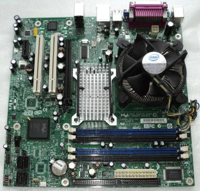 Лот: 6583514. Фото: 1. INTEL D945GTP + Celeron D326 2... Материнские платы