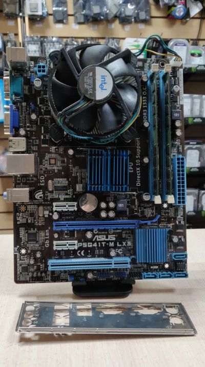Лот: 21133150. Фото: 1. Комплект 4ядра/Q8300/4GbDDR3/P5G41T-M... Комплекты запчастей