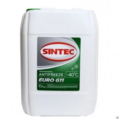 Лот: 16646037. Фото: 1. Антифриз Sintec зеленый G11 10кг. Средства по уходу