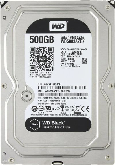 Лот: 10427907. Фото: 1. Western Digital Caviar Black WD5003AZEX... Жёсткие диски (HDD)