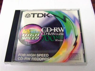 Лот: 2324125. Фото: 1. Диск CD-RW TDK, 700 Mb, 4x-12x. CD, DVD, BluRay