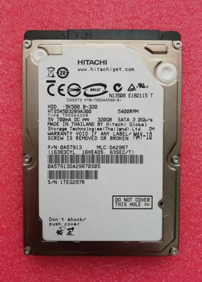 Лот: 18956945. Фото: 1. Жесткий диск Hitachi SATA-II 320Gb. Жёсткие диски (HDD)