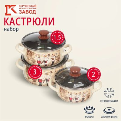 Лот: 24120767. Фото: 1. Набор посуды эмалированная сталь... Сервизы, наборы посуды