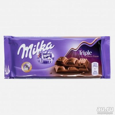 Лот: 8742882. Фото: 1. Шоколад Milka Triple Choco (90... Шоколад, конфеты