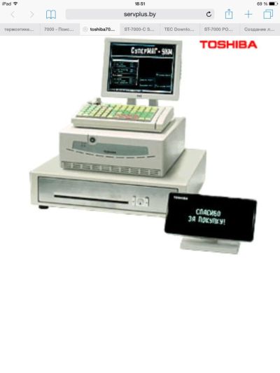 Лот: 5111100. Фото: 1. POS система Toshiba ST-7000. Торговое
