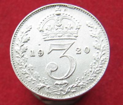 Лот: 15301059. Фото: 1. Серебро.Великобритания 3 пенса... Остальные страны