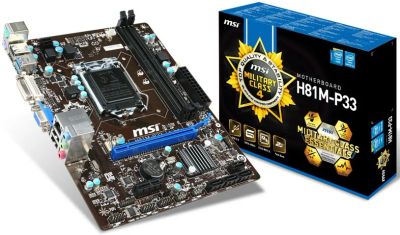 Лот: 3622905. Фото: 1. msi LGA1150 h81m-p33 Intel H81... Материнские платы