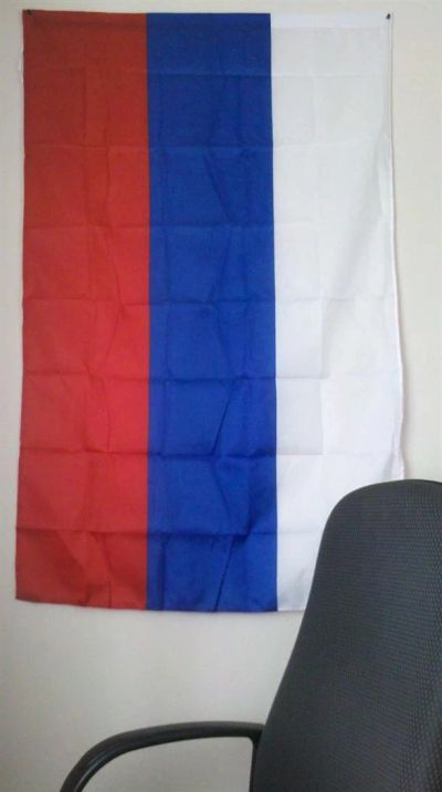 Лот: 3096242. Фото: 1. Флаг триколор Россия, 90*130. Флаги, гербы