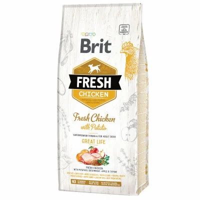 Лот: 14617834. Фото: 1. Brit (Брит) Fresh Курица/Картофель... Корма