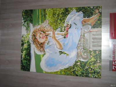 Лот: 16444151. Фото: 1. картина девочка-ангел. Картины, рисунки