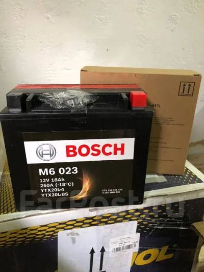 Лот: 19292521. Фото: 1. Аккумулятор 18 a/h Bosch Stels... Запчасти