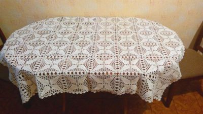 Лот: 3590244. Фото: 1. Скатерть Ручной Работы (150х120... Готовые изделия